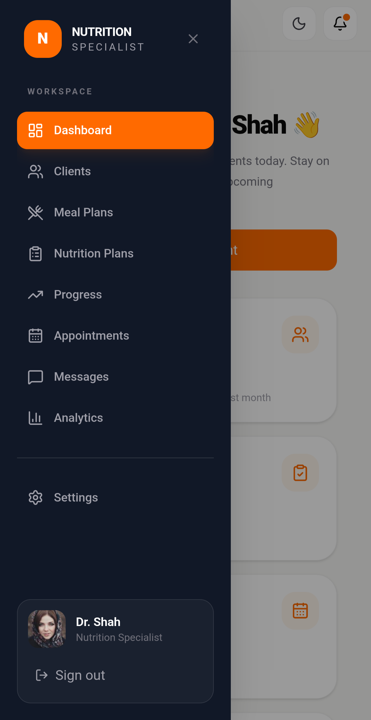 Nutrition Demo Website